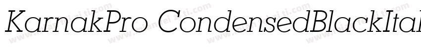 KarnakPro CondensedBlackItalic Cond字体转换